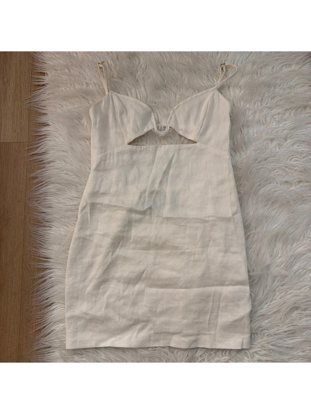 Gauge 81 White linen mini dress size S